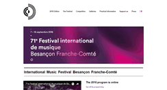 Desktop Screenshot of festival-besancon.com